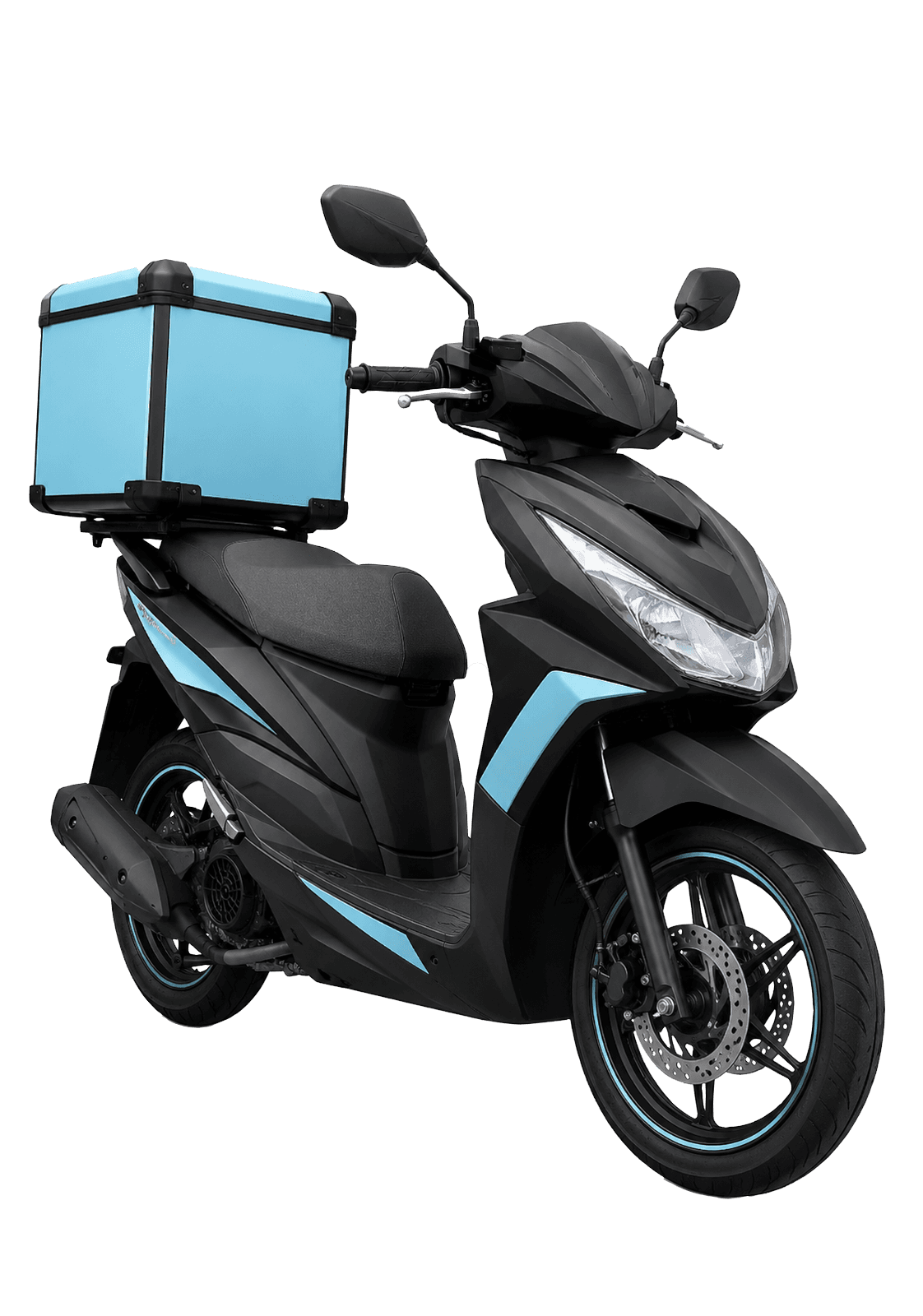 Motorbike courier service for compact urgent consignments